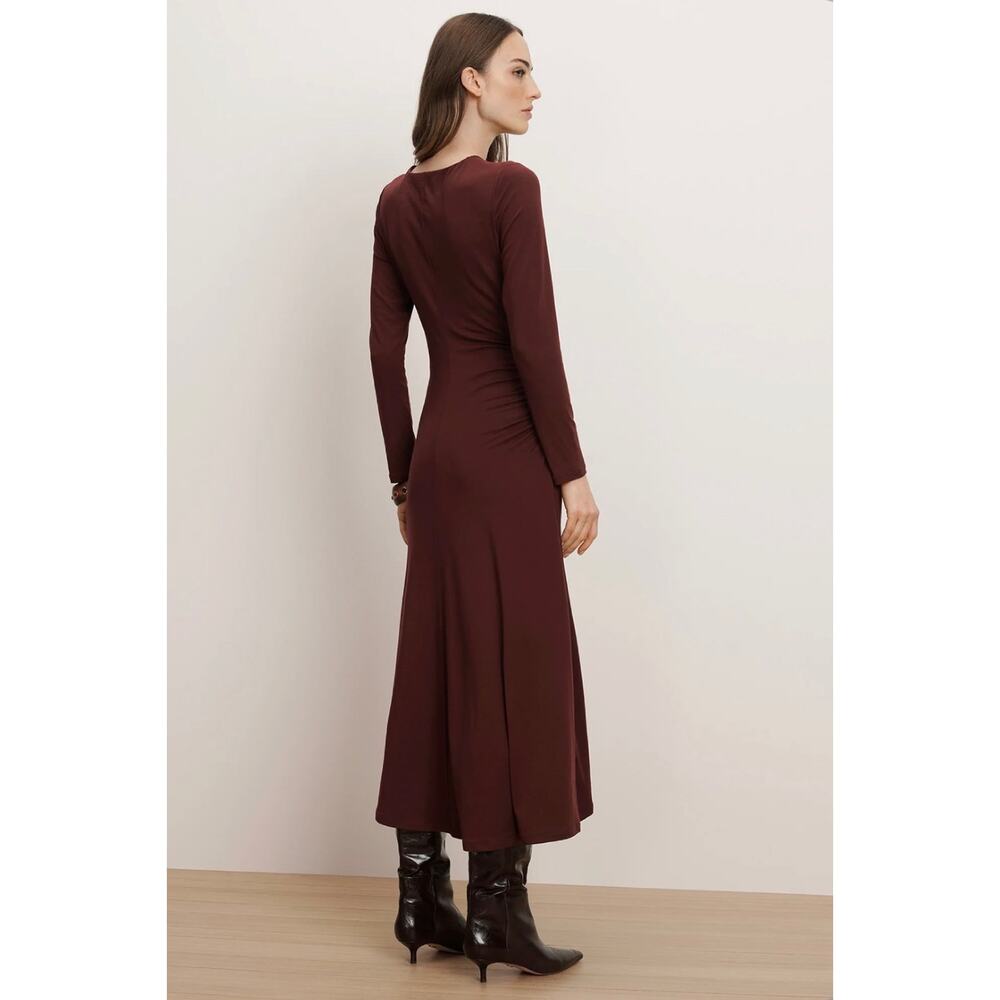 NEW Veronica Beard Theodora Midi Dress Raisin Red Size Small - Picture 4 of 9